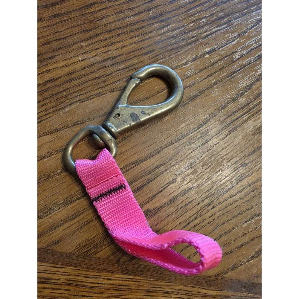 Brass Clip Hook 3 Scuba Diving Swivel Strap Gear Keeper Pink